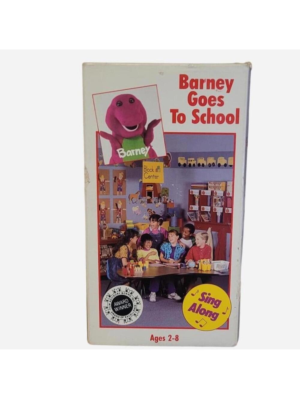 Vintage Barney Goes to School Sing Along VHS Tape 1990